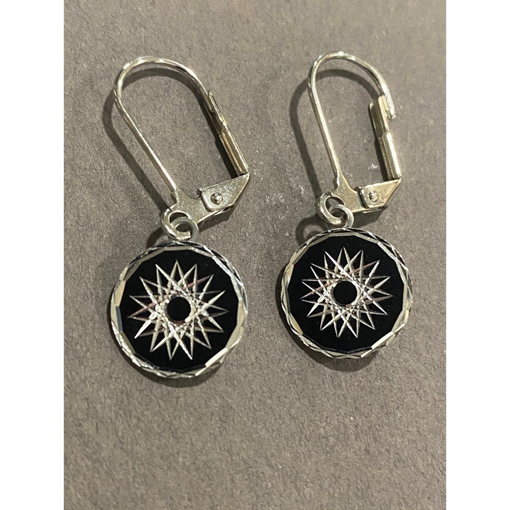 New mid-century look etched earrings.